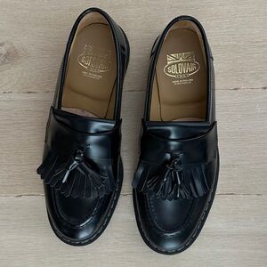 Solovair Women's Black Tassel Loafers